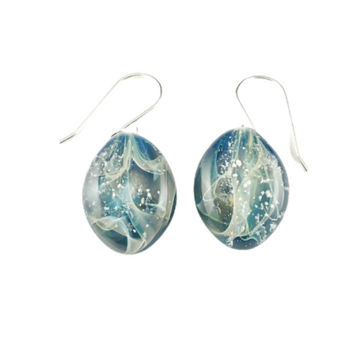 Memorial Silver Smoke Drop Earrings