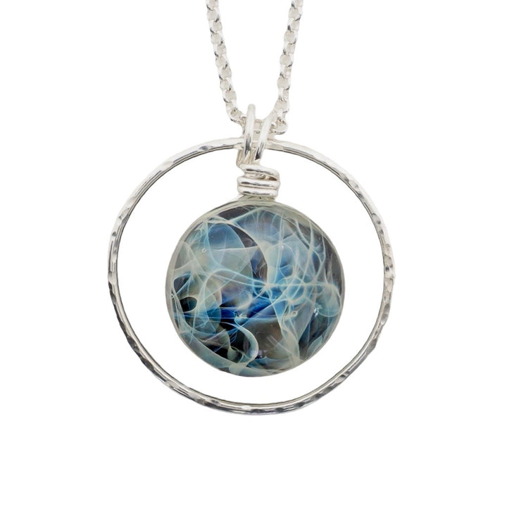 Memorial Silver Single Hoop Necklace