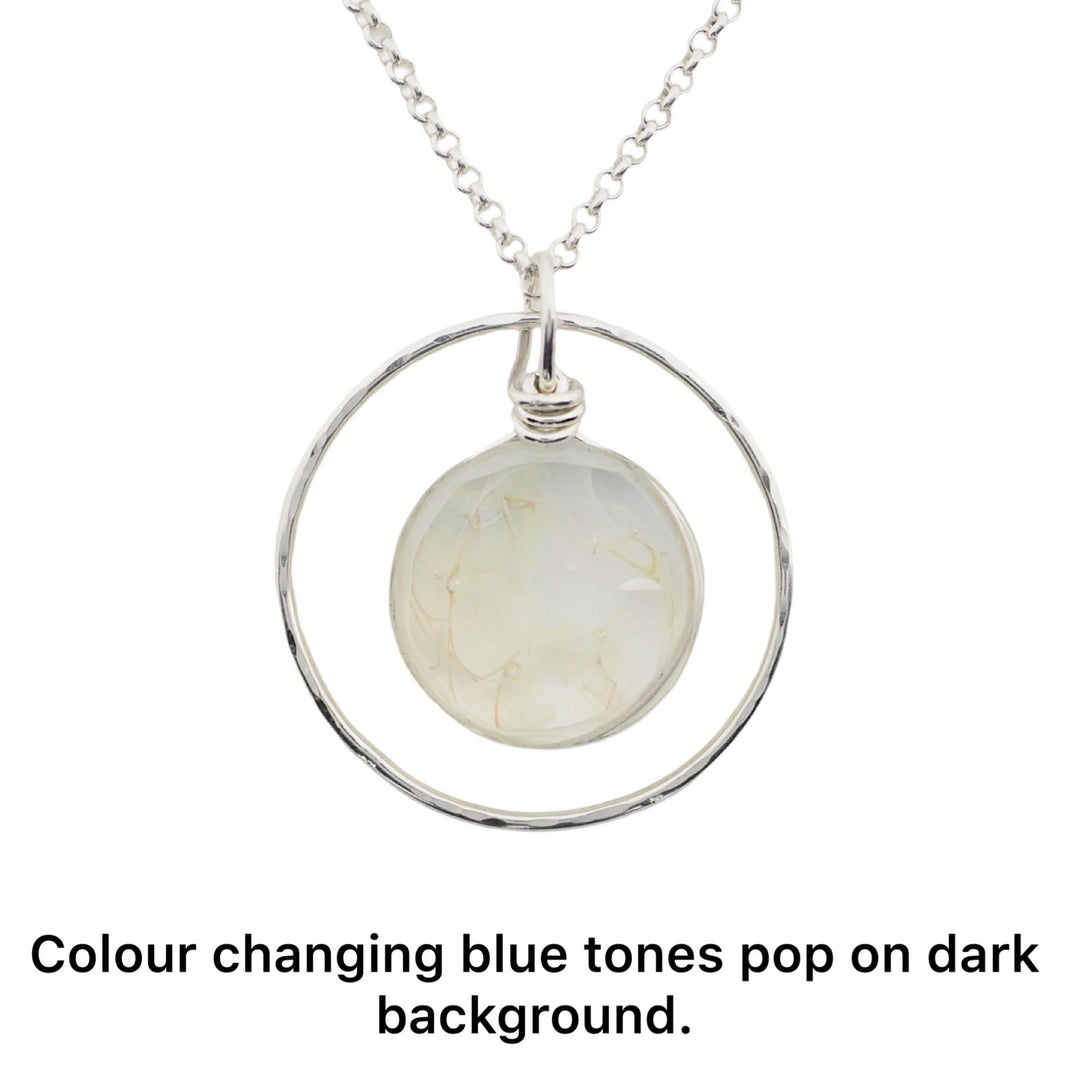 Memorial Silver Single Hoop Necklace