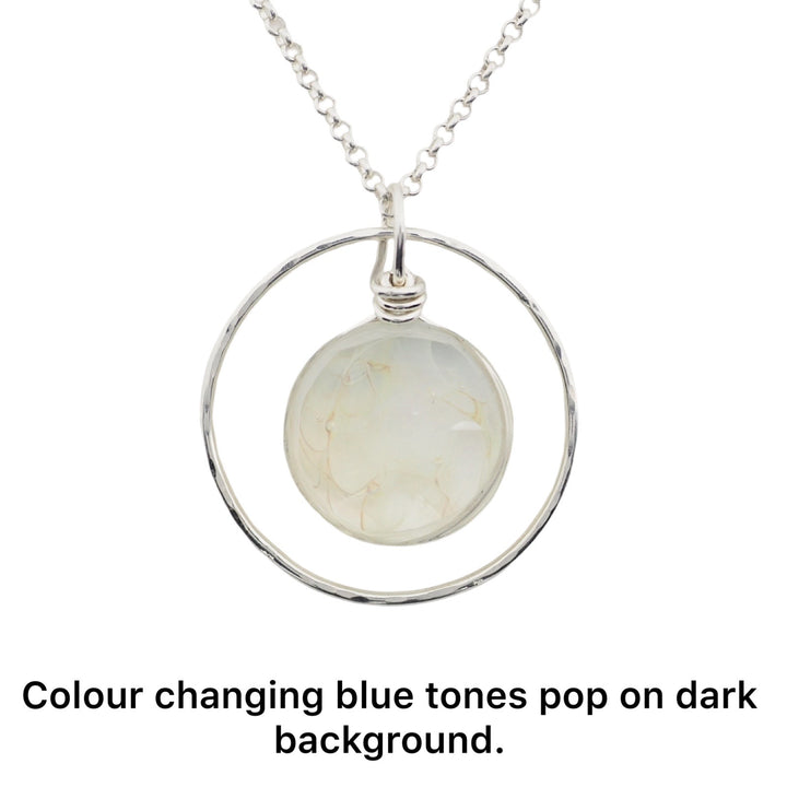 Memorial Silver Single Hoop Necklace