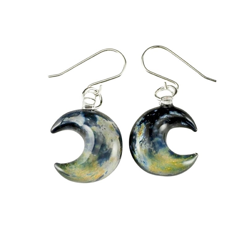 Starry NightCrescent Moon Earring