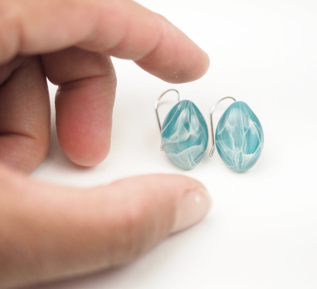 Memorial Silver Smoke Drop Earrings